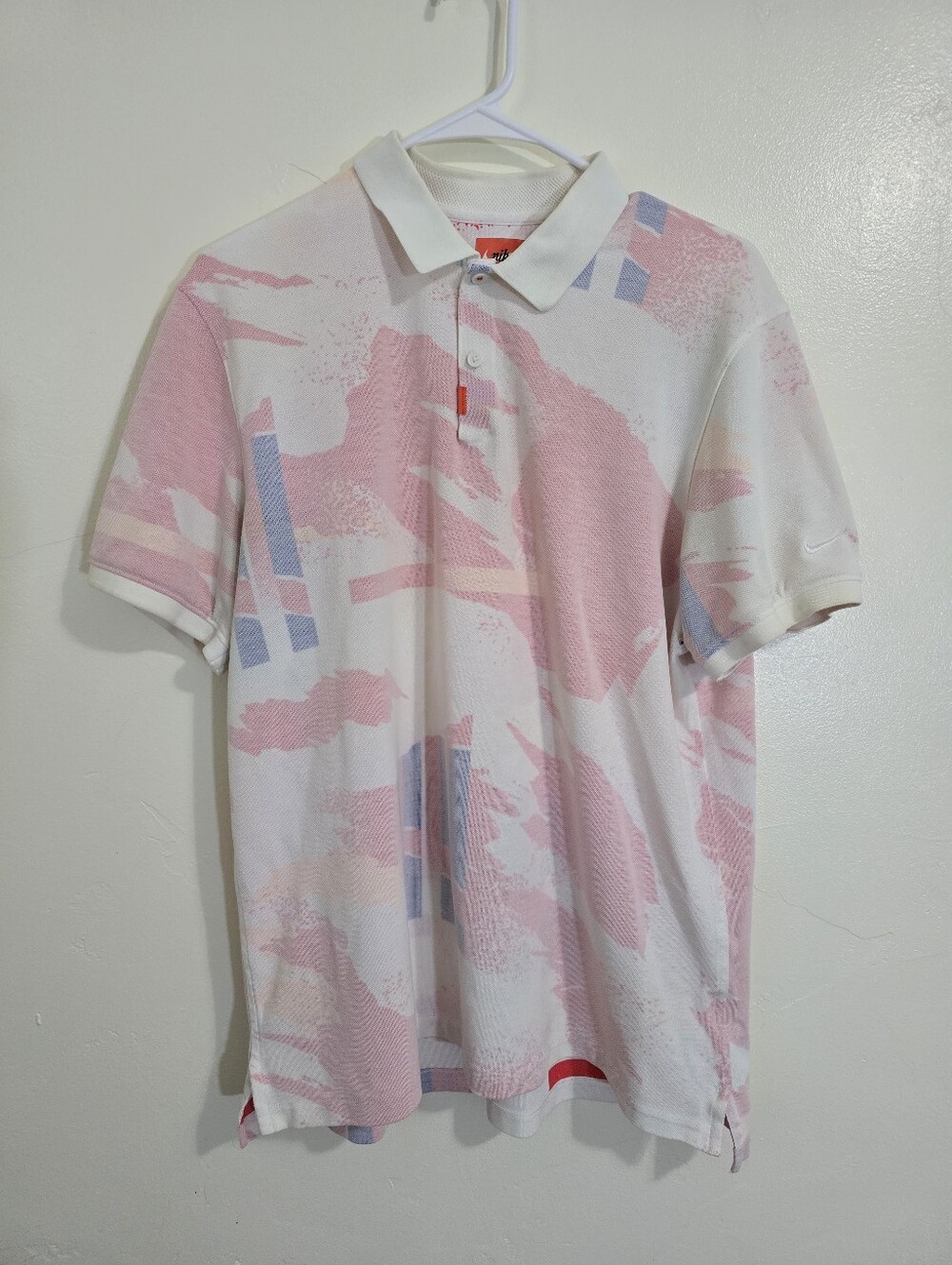 Nike Challenge Court Tennis Polo Limited Edition Andre Agassi Sz L Abstract